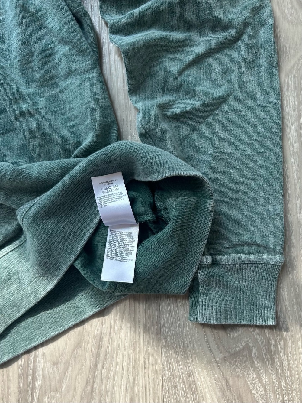 Lucky Brand | Weekend Slub Jersey Hoodie in Washed out Green (Small) - Picture 4 of 13